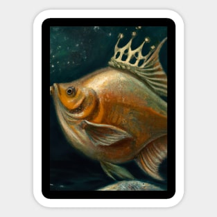 Fish with a Crown Sticker